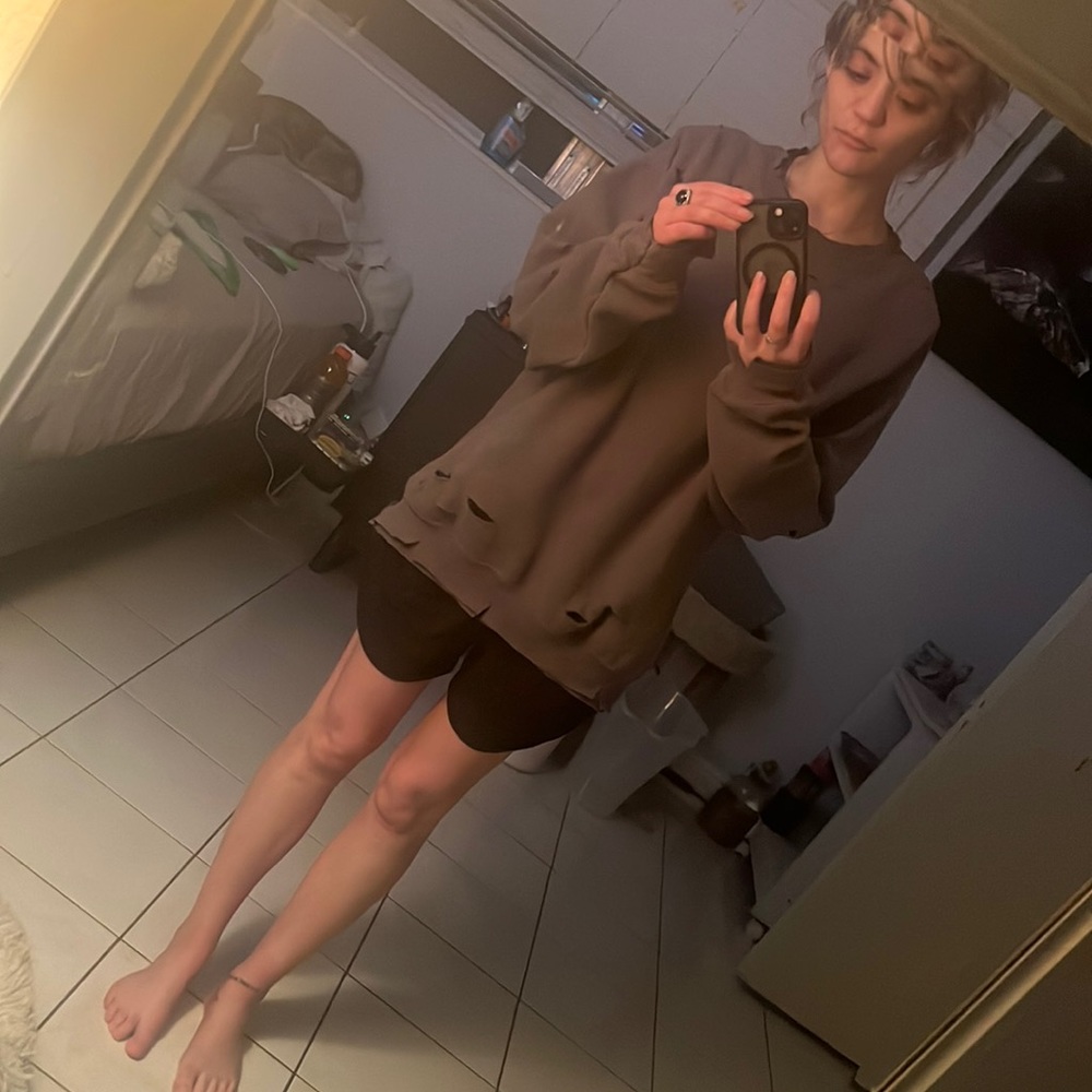 Distressed Crewneck